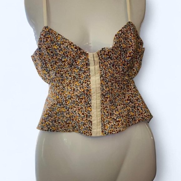 Multicolor Floral Camisole Top with Open Back XL Garage NWOT - Picture 1 of 3